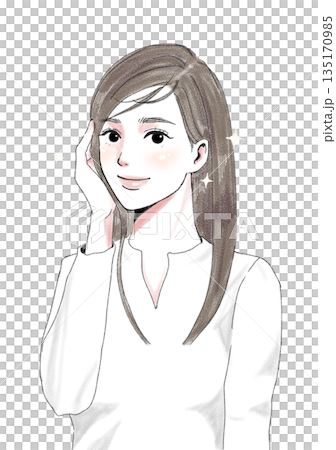 Illustration material: Beautiful skin, firm skin, beauty, women Illustration material: Beautiful skin, firm skin, beauty, women 135170985