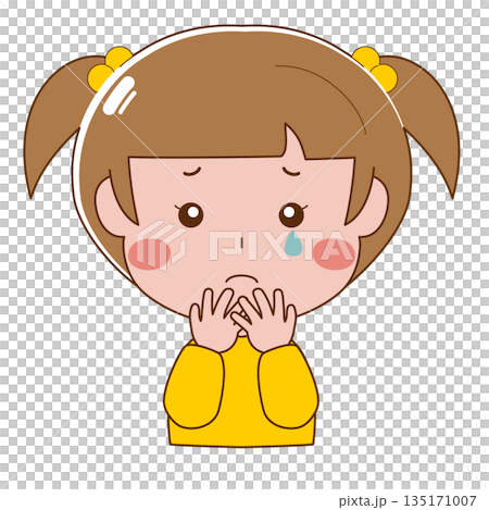 悲しんでいる女の子 135171007