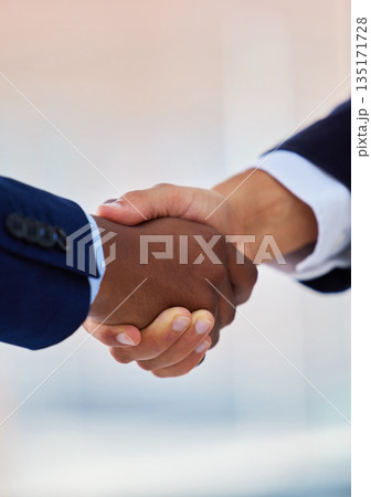 Handshake, welcome and deal with closeup of business people for partnership, thank you and contract. Teamwork, hiring and meeting with employees shaking hands for interview, networking and promotion Handshake, welcome and deal with closeup of business people for partnership, thank you and contract. Teamwork, hiring and meeting with employees shaking hands for interview, networking and promotion 135171728