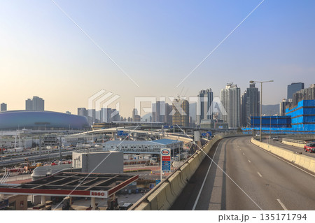 Dec 27 2025 Kwun Tong Bypass Elevated Expressway in Hong Kong 135171794