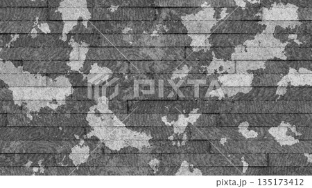 Stacked layered planks with peeling paint worn vintage surface texture. 3D rendering illustration 135173412