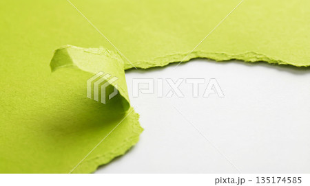 Card illustration with torn paper 135174585