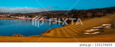 Pebble Beach golf course, Monterey, California, usa Pebble Beach golf course, Monterey, California, usa 135174859