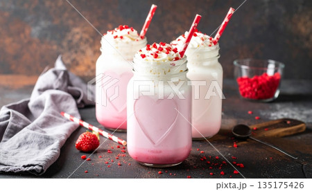 strawberry smoothie with mint strawberry smoothie with mint 135175426