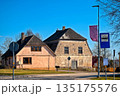 Historic buildings in Valdemarpils, Latvia, showcasing local architecture and culture 135175576