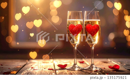 composite image of champagne flutes 135175921