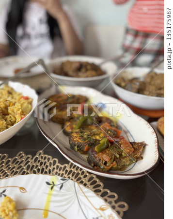 Delicious Home-Cooked Meal with Variety of Dishes in Valencia 135175987