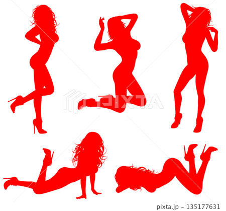 Silhouettes Sexy Girl 135177631