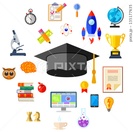 Online Education Infographics Online Education Infographics 135177635