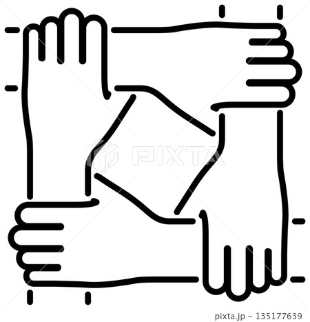 Teamwork or Hands Friends Teamwork or Hands Friends 135177639