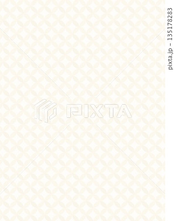 和柄パターン背景　白色ベージュ　七宝文様 135178283
