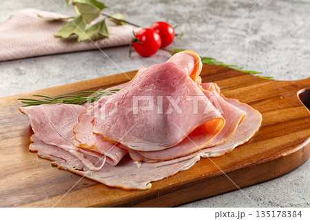 Italian delicous prosciutto pork meat Italian delicous prosciutto pork meat 135178384
