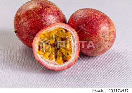 Ripe sweet juicy exotic maracuya 135178417