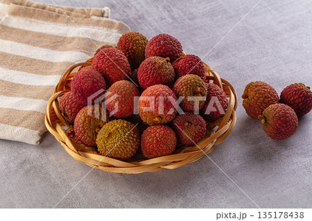 Sweet juicy tropical lychee fruit 135178438