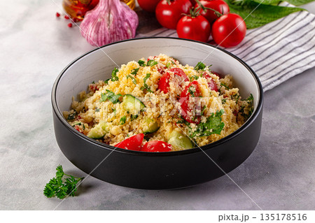 Cous cous with vegetables tabulle 135178516