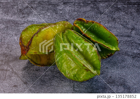 Sweet juicy carambola star fruit 135178852