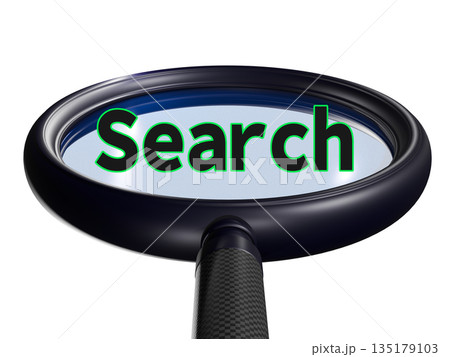 虫眼鏡　ルーペ　（検索イメージにも　Search） 135179103
