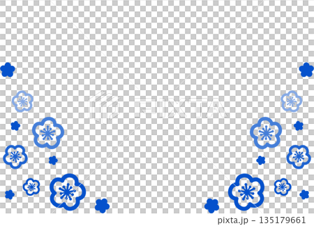 Simple illustration background material of two kinds of blue flowers Simple illustration background material of two kinds of blue flowers 135179661