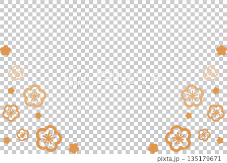 Simple illustration background material of two kinds of pale orange flowers Simple illustration background material of two kinds of pale orange flowers 135179671