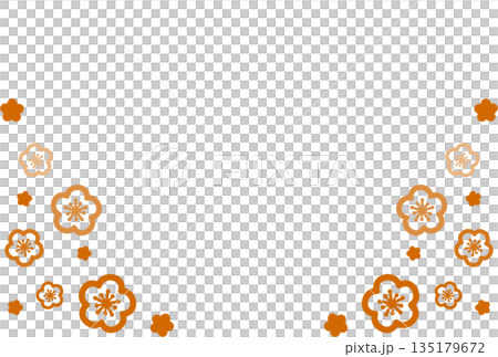 Simple illustration background material of two kinds of orange flowers Simple illustration background material of two kinds of orange flowers 135179672