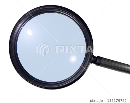 虫眼鏡　ルーペ　（検索イメージにも　Search）透過素材 135179722