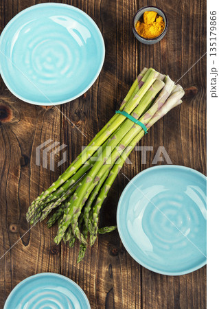 Bunches of Green Asparagus Bunches of Green Asparagus 135179866