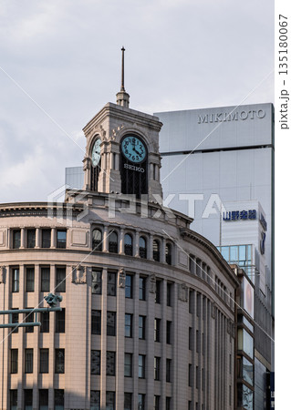 Historic Seiko building and Mikimoto store in Ginza, Tokyo 135180067