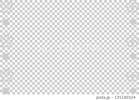 Gray simple flower line frame Gray simple flower line frame 135180324