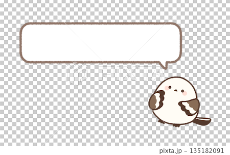 A short message: Long-tailed tit and speech bubble (whisper) A short message: Long-tailed tit and speech bubble (whisper) 135182091