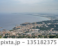 Aerial view Mountain Viewpoint of Bastia in the north of Corsica island - Genoese city overlooking the Mediterranean Sea Aerial view Mountain Viewpoint of Bastia in the north of Corsica island - Genoese city overlooking the Mediterranean Sea 135182375