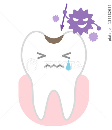 かわいい虫歯 135182653
