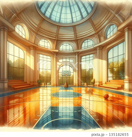 無人の体育館 無人の体育館 135182655