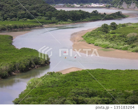 奄美大島 マングローブ原生林をゆくカヌー体験 135183204