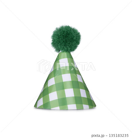 Real photo of party hat on white background Real photo of party hat on white background 135183235