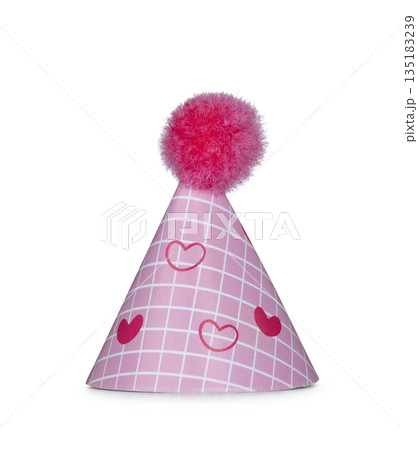Real photo of party hat on white background Real photo of party hat on white background 135183239