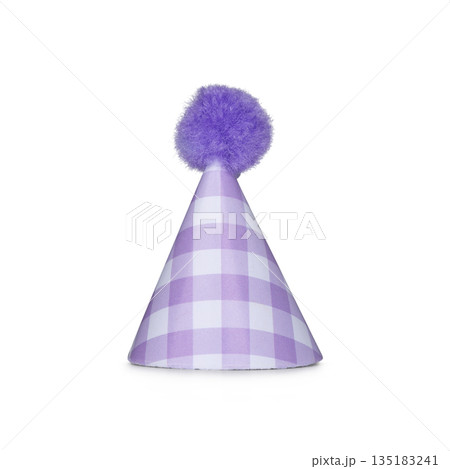 Real photo of party hat on white background Real photo of party hat on white background 135183241