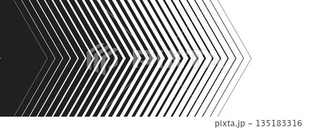 Repeated triangular arrow shapes with faded,...のイラスト素材 [135183316] - PIXTA