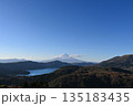 晩秋の箱根 芦ノ湖外輪山と霊峰富士 135183435