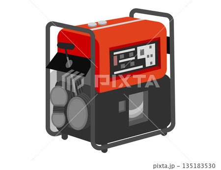 ガソリン発電機のイラスト 135183530