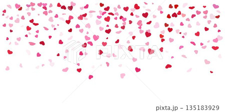 Floating Pink and Red Heart Confetti Isolated on White Background. Romantic Love Pattern with Falling Paper Hearts. Valentines Day, Birthday or Wedding Celebration Overlay, Festive Decor Vector Banner Floating Pink and Red Heart Confetti Isolated on White Background. Romantic Love Pattern with Falling Paper Hearts. Valentines Day, Birthday or Wedding Celebration Overlay, Festive Decor Vector Banner 135183929
