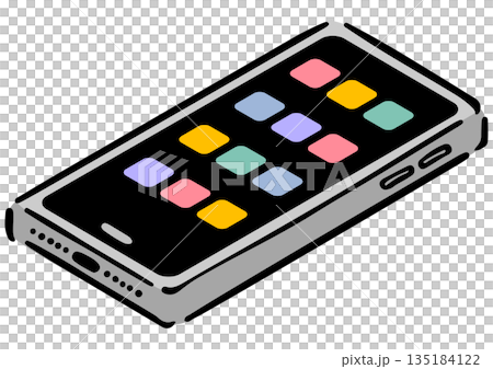 Isometric smartphone. Hand drawn isometric. Isometric smartphone. Hand drawn isometric. 135184122