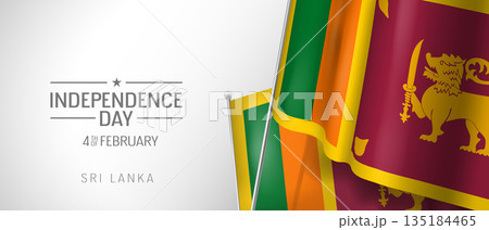 Sri Lanka happy independence day greeting card, banner vector illustration Sri Lanka happy independence day greeting card, banner vector illustration 135184465