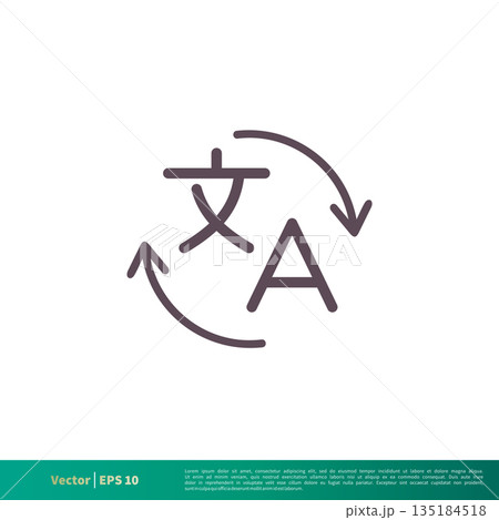 Translation, Translator Icon Vector Logo Template Illustration Design. Vector EPS 10. Translation, Translator Icon Vector Logo Template Illustration Design. Vector EPS 10. 135184518