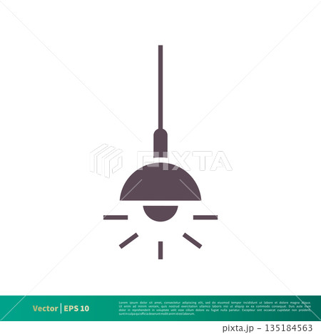 Hanging Lamp Icon Vector Logo Template Illustration Design. Vector EPS 10. Hanging Lamp Icon Vector Logo Template Illustration Design. Vector EPS 10. 135184563