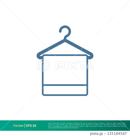 Towel and Hanger Icon Vector Logo Template Illustration Design. Vector EPS 10. Towel and Hanger Icon Vector Logo Template Illustration Design. Vector EPS 10. 135184587