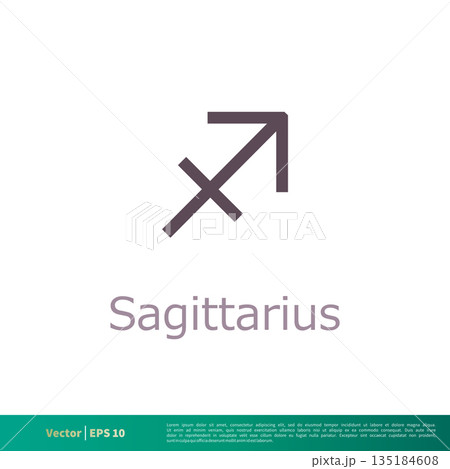Sagittarius - Zodiac Sign Icon Vector Logo Template Illustration Design. Vector EPS 10. Sagittarius - Zodiac Sign Icon Vector Logo Template Illustration Design. Vector EPS 10. 135184608