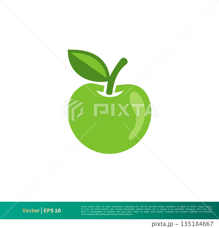Green Apple Fruit Icon Vector Logo Template Illustration Design. Vector EPS 10. 135184667