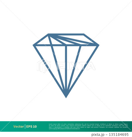Diamond Icon Vector Logo Template Illustration Design. Vector EPS 10. 135184695