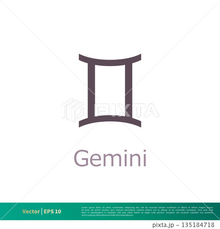 Gemini - Zodiac Sign Icon Vector Logo Template Illustration Design. Vector EPS 10. Gemini - Zodiac Sign Icon Vector Logo Template Illustration Design. Vector EPS 10. 135184718