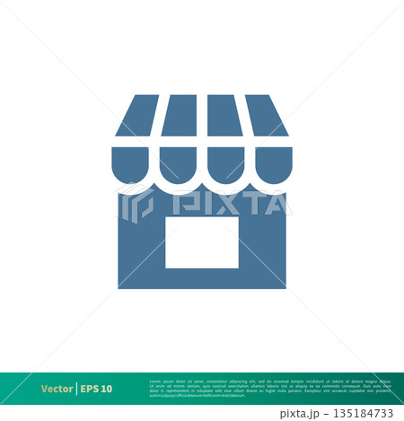Shop, Store Icon Vector Logo Template Illustration Design. Vector EPS 10. 135184733